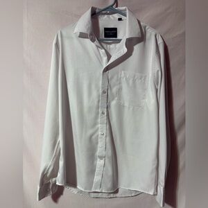 Classic White Men's Dress Shirt
